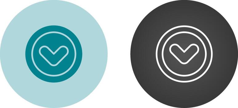 ángulo abajo vector icono