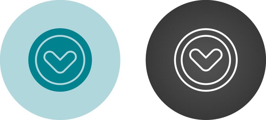 Angle Down Vector Icon