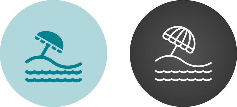 icono de vector de playa