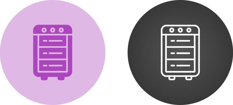 servidor estante vector icono