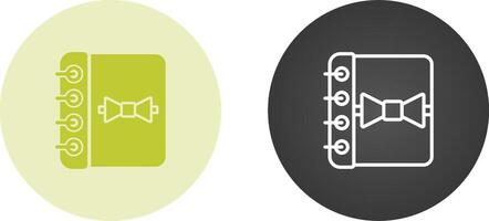 Notebook with Ribbon Vector Icon
