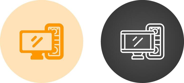 icono de vector de computadora