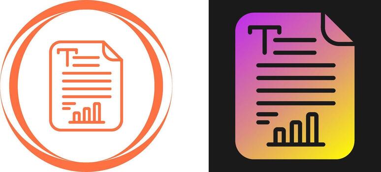 texto analítica vector icono