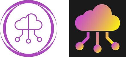 Hybrid Cloud Vector Icon