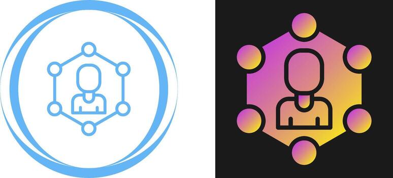 red segmentación vector icono