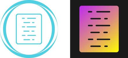 Document Align Center Vector Icon