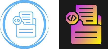 Document Insert Code Vector Icon