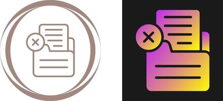 Document Rejected Vector Icon