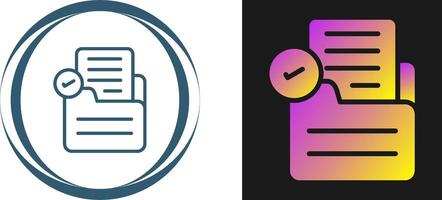Document Check Vector Icon