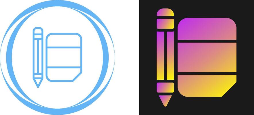 Eraser with pencil Vector Icon