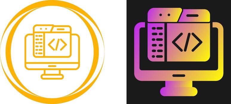 código editor vector icono