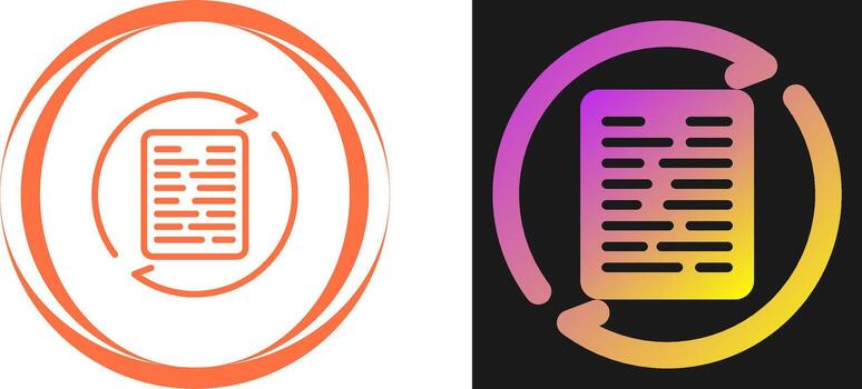 documento sincronización vector icono