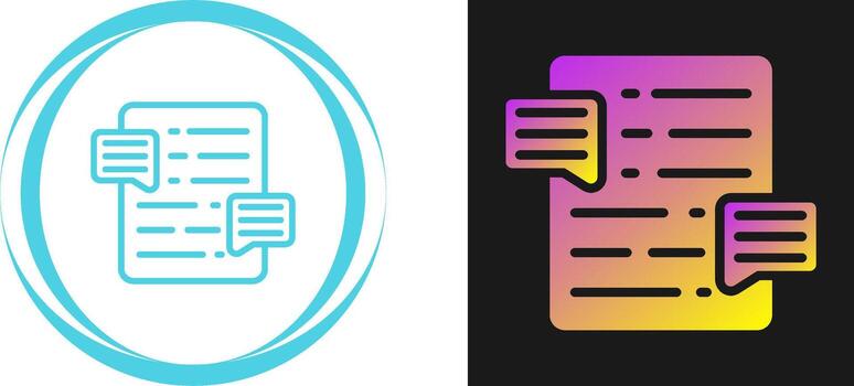 documento comentando vector icono