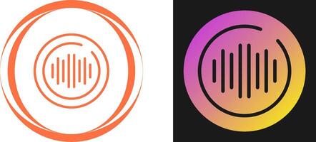 Audio Spectrum Circle Vector Icon