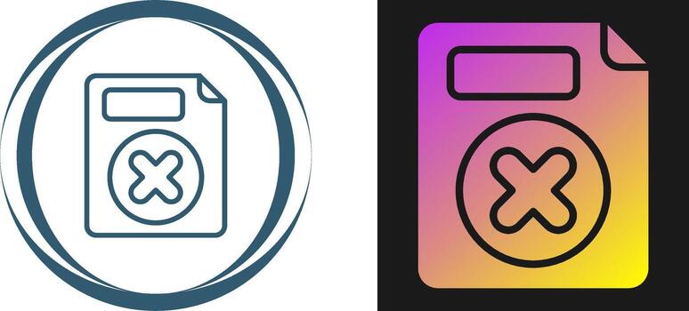 Eliminar botón vector icono