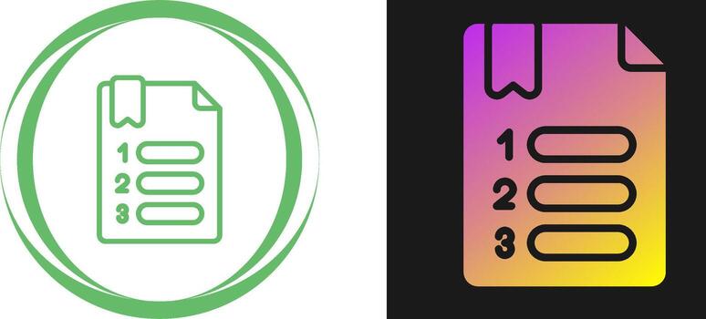 numerado vector icono