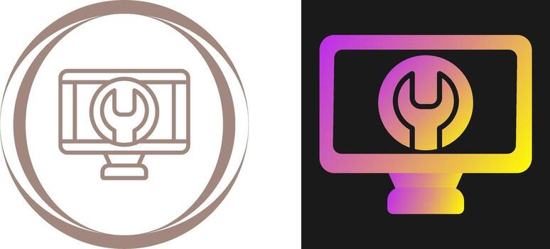 icono de vector de computadora