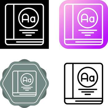 icono de vector de diccionario