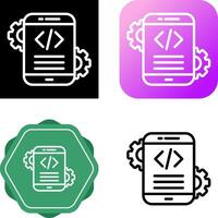 móvil aplicación desarrollo vector icono