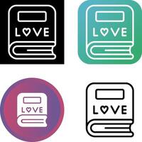 Love story book Vector Icon