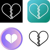 Broken Heart Vector Icon