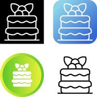 Red velvet cake Vector Icon