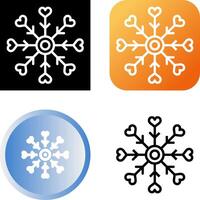 Love snowflake Vector Icon