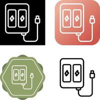 apoyo teléfono cargador vector icono