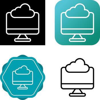 icono de vector de computación de borde