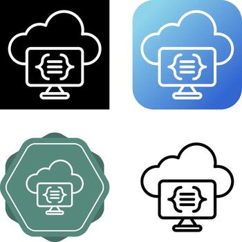 Serverless Computing Vector Icon