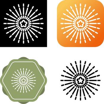 icono de vector de fuegos artificiales