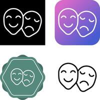 Theatre masks Vector Icon