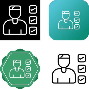 usuario pruebas vector icono