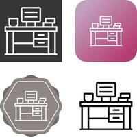 Office Desk Vector Icon