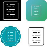 Document Align Center Vector Icon