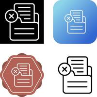 Document Rejected Vector Icon