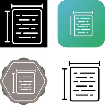 documento Talla vector icono