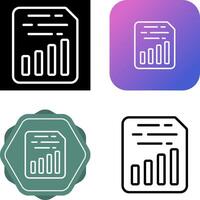 Document Insert Chart Vector Icon