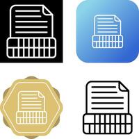 Document Insert Table Vector Icon