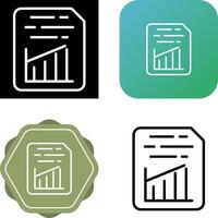 Document Insert Graph Vector Icon