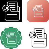 Document Insert Video Vector Icon