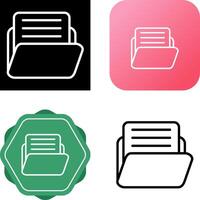 Document with folder Vector Icon