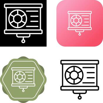 icono de vector de visualización de datos