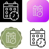 Calender Clock Vector Icon