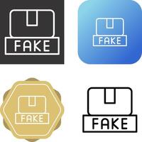 falsificación productos vector icono