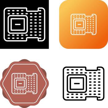icono de vector de procesador