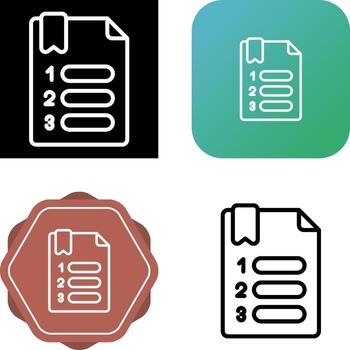 numerado vector icono