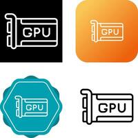 icono de vector de gpu