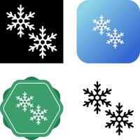 icono de vector de copos de nieve