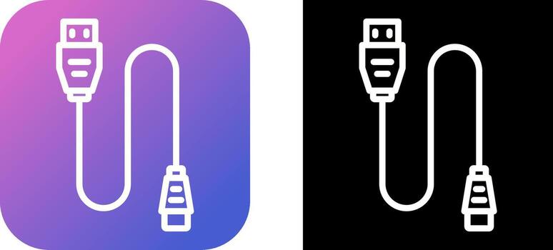 impresora cable vector icono